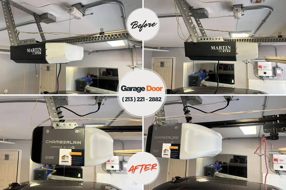 Before and after: garage door repair 55043